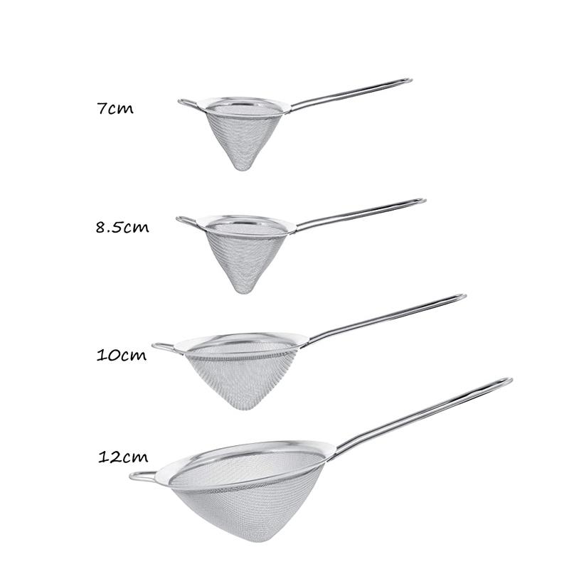 Cocktail Strainer Stainless Steel Tea Strainers Conical Food Strainers Fine Mesh Strainer Practical Bar Strainer Tool
