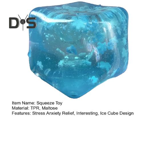 Squeeze Stress Balls for Kids Adults Ice Cubes Sensory Squeeze Toy Classroom Stretchy Fidget Toy for Stress Anxiety Relief