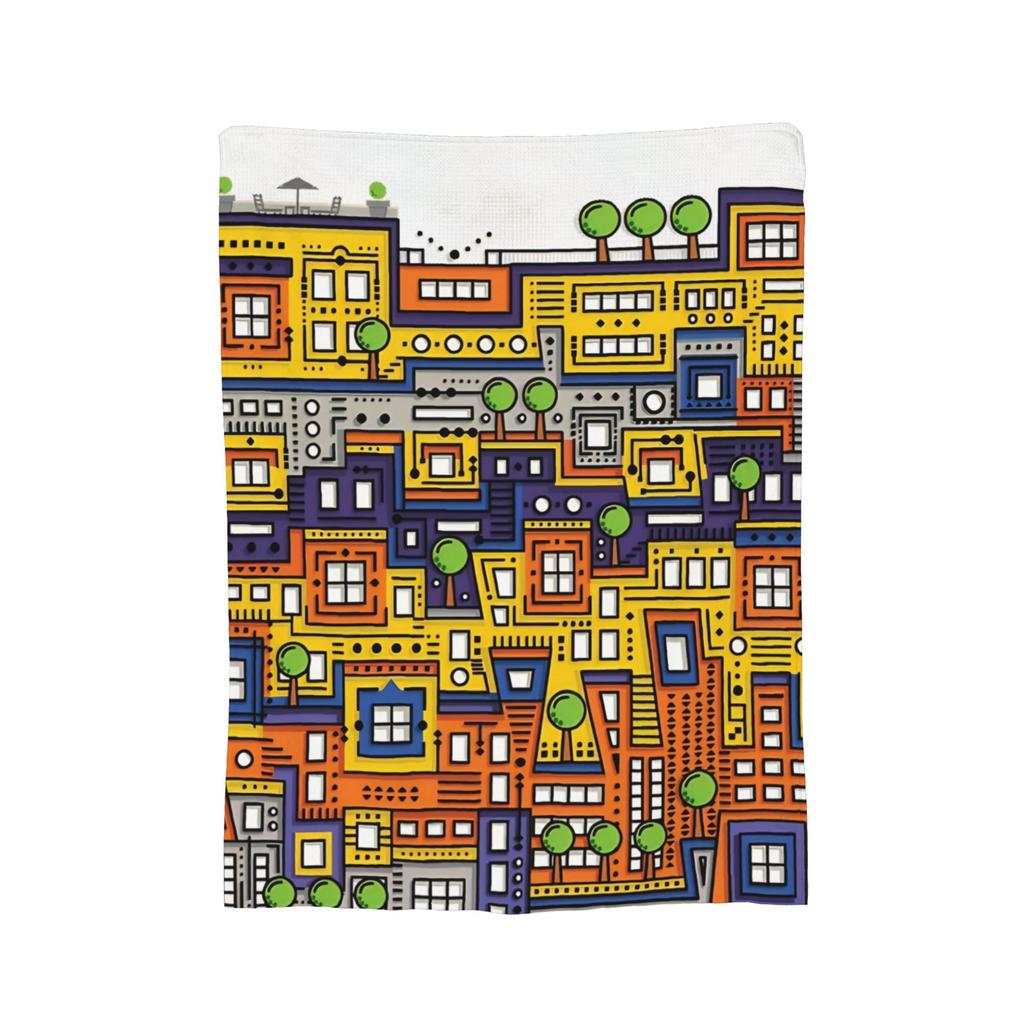 Car City Carpet Road Rug 90s Nostalgic Toy Road Traffic Blanket Cover Coral Fleece Plush Warm Throw Blanket Bedspread