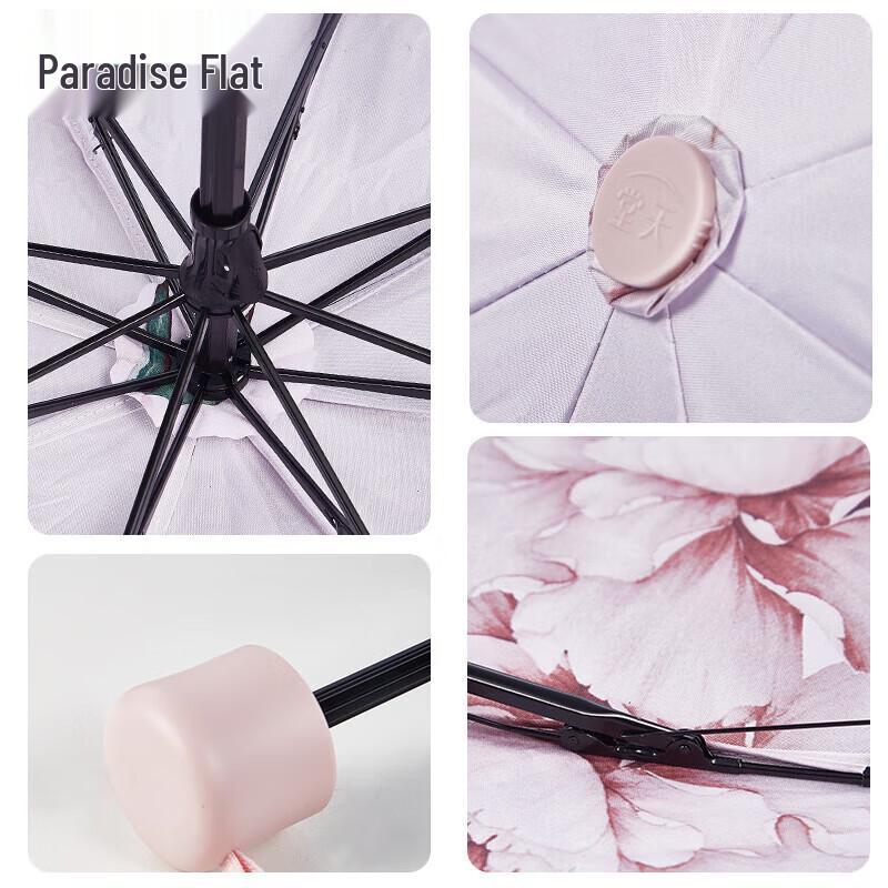 Paradise Compact Double-Layer Folding UV Sun/Rain Umbrella