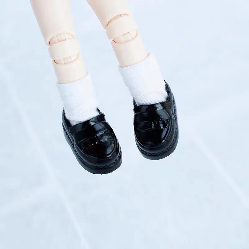 Pair Of Doll Student Shoes Japanese Anime Plastic Bjd Gsc Accessories A OB11 JK YMY 1/12 Entertaining Play Safe Kid Friendly Fun