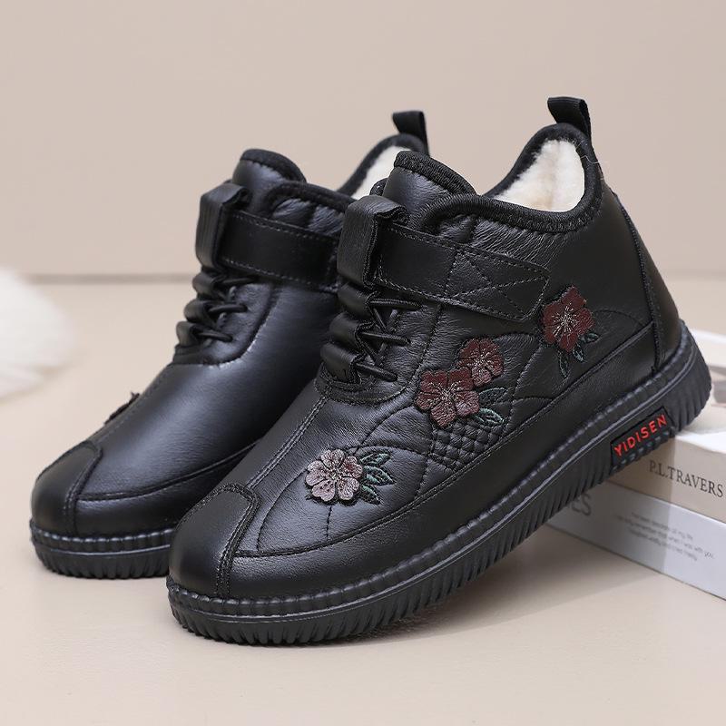 

Женские водонепроницаемые нескользящие зимние сапоги из овчины для пожилых людей 41 чёрный