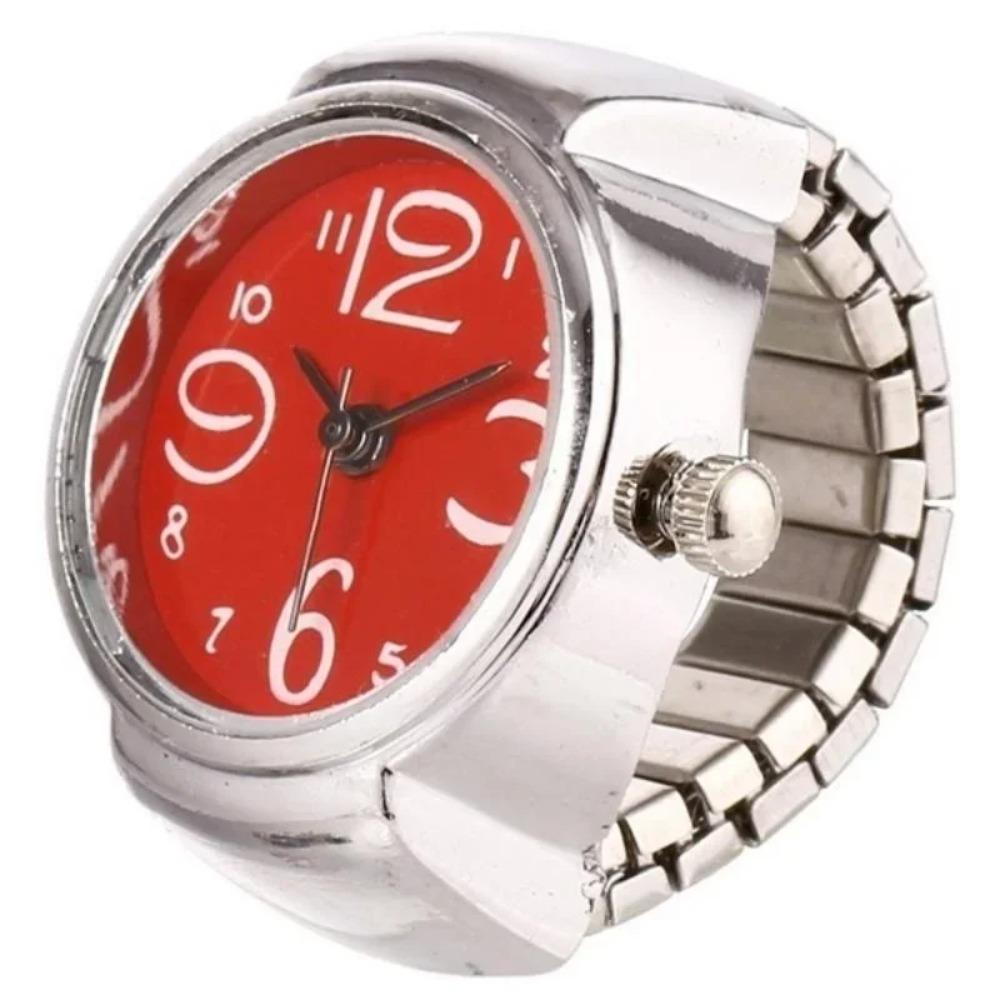 Men Women Creative Round Elastic Quartz Finger Watch Ring Fashion Couple Watch for Lovers