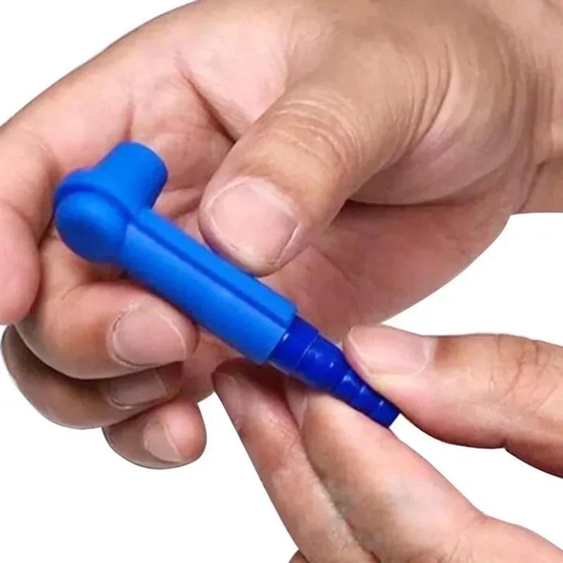 1/2/5Pcs Car Brake Fluid Oil Exchange Pump Empty Drained Oil Bleeder Blue Fluid Oil Connector Auto Oil Filling Accessoires