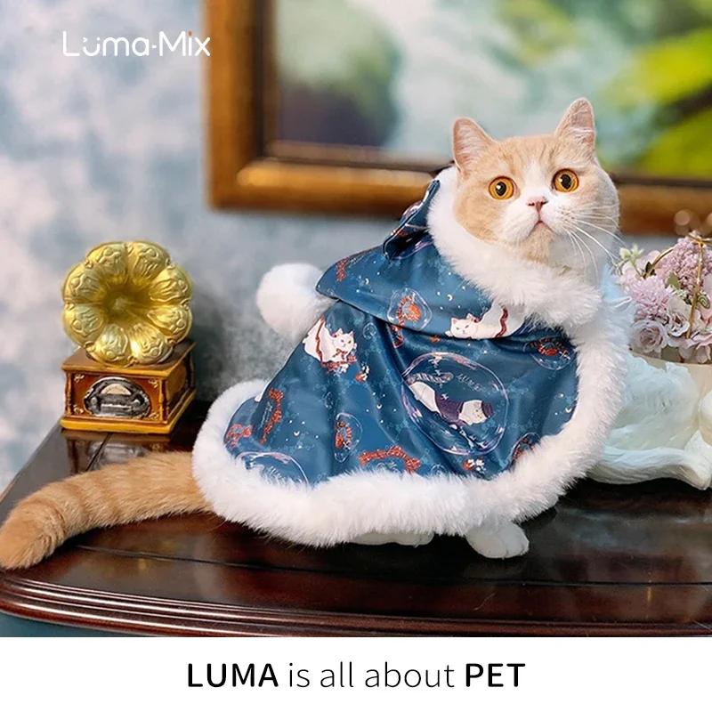 

Christmas Holiday Spring Festival New Year New Year s Day Christmas Pet Clothes Cloak Cloak Warm Autumn and Winter Pet Clothes Length 23cm