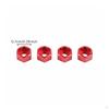 4 Pieces 5mm To 7mm Hex Adapters Anodized Finish Wheel Hexagonal Drive Hub Red