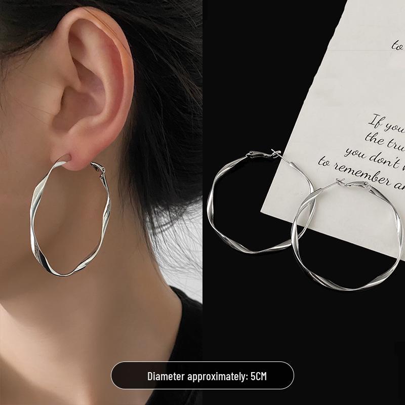 Unique Twisted Irregular Ear Hoops: 2024 French Style Women's Earrings