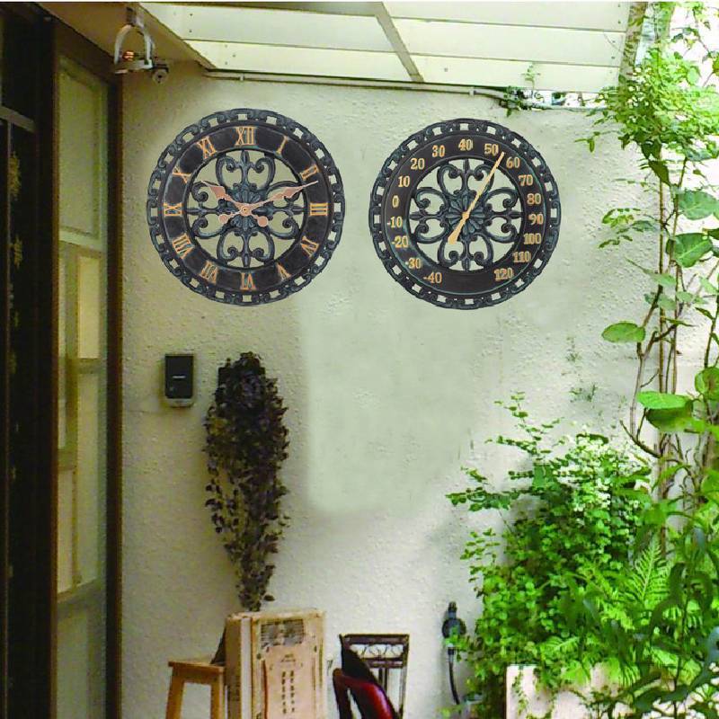 Vintage Wall Thermometer With Resin Frame For Garden And Living Room Decor