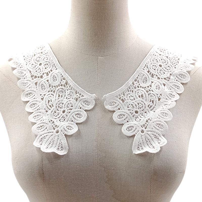 Accessoire DIY pour collier de fleurs brodé en dentelle 3D