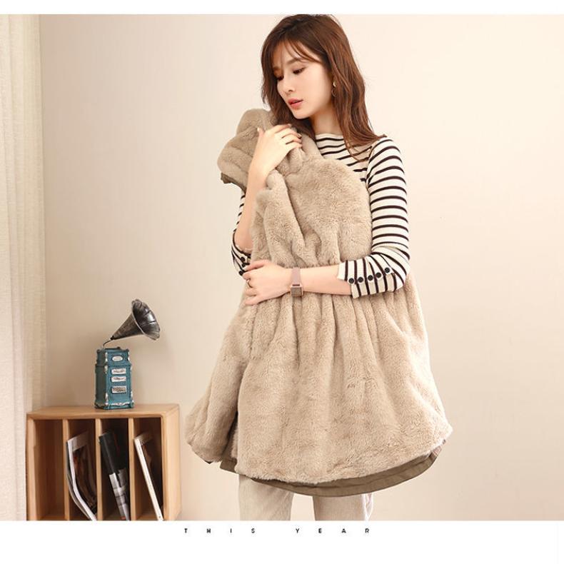 Lässiger, lockerer, warmer Damen-Wintermantel mit Kapuze und dickem Fleece-Futter