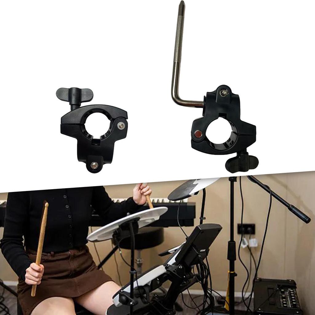 Drum Rack Clamp for Electronic Drums Quick Release ABS Material Lightweight Bracket Mount for Practice Performance