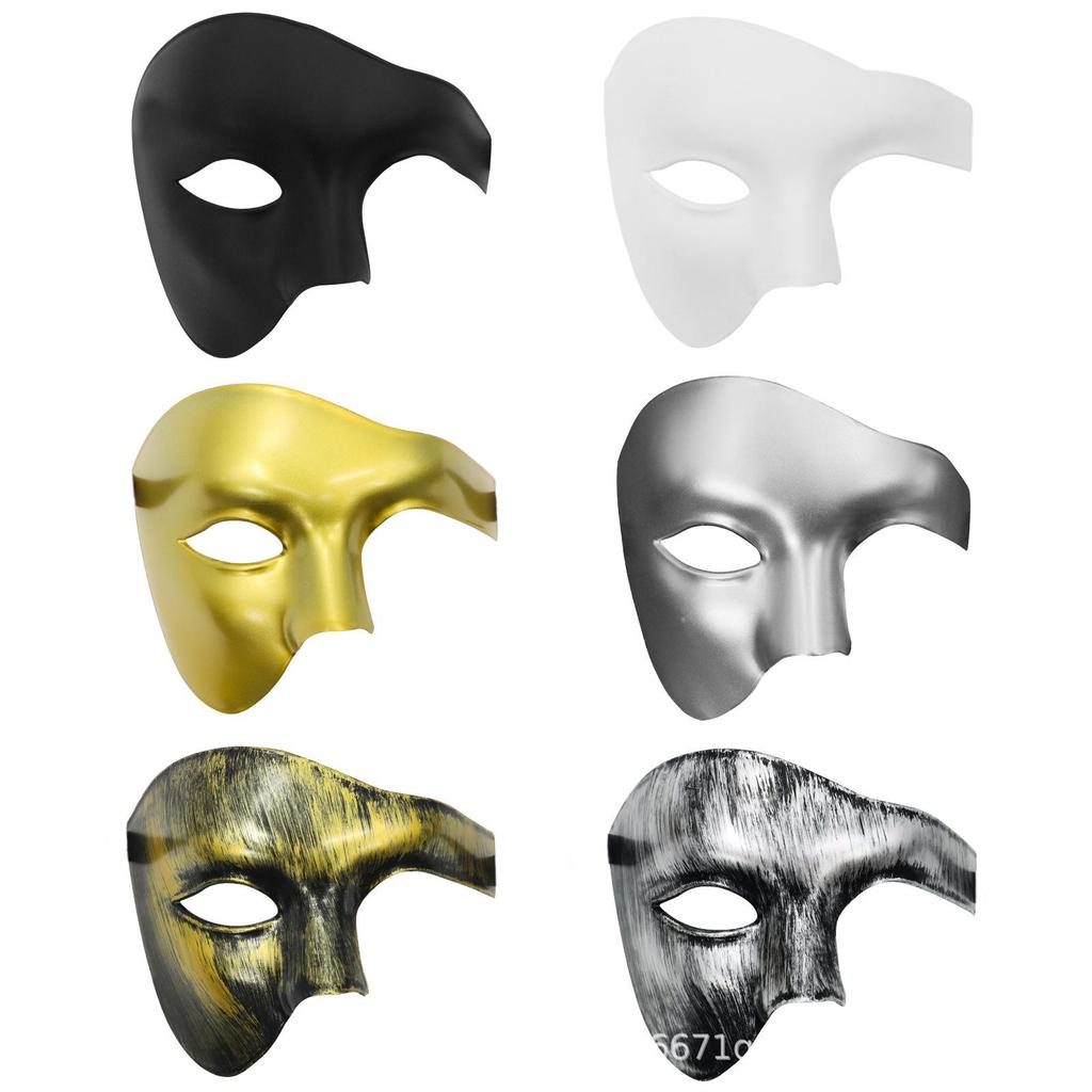Halloween Retro Men’s Warrior Half-Face Mask: Italy, Venice, Rome, Egypt & Ancient Greece Style.