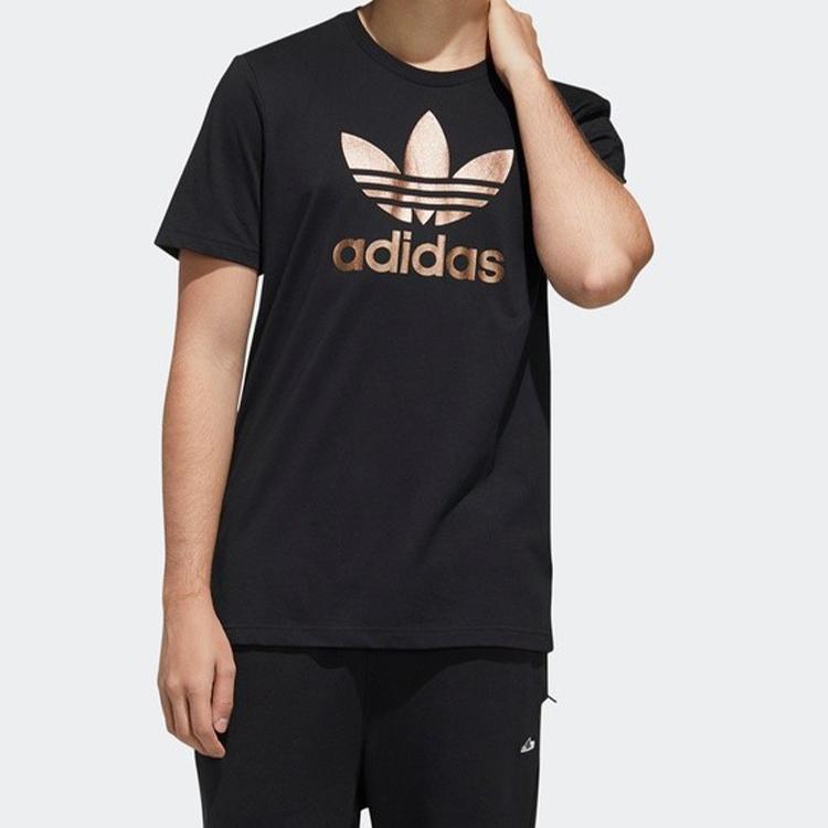 Adidas Genser med rund hals og korte ermer Herretopper Svart GH7777