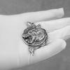 Nordic Viking Odin Wolf Freki Necklace Men's Stainless Steel Vintage Sun Rune Amulet Pendant Necklace Fashion Charm Jewelry Gift