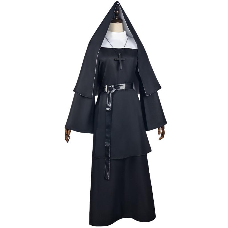 Halloween Nun Cosplay Costume Horror Themed Party Outfit Role Play
