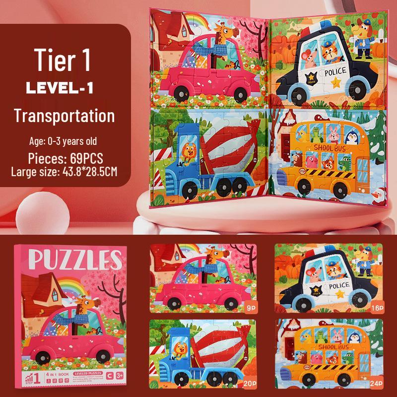 Wooden Jigsaw Puzzle Toy - 9 To 100 Pieces, Children's Early Education & Matching Game