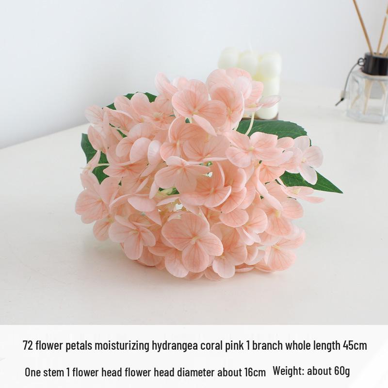 72 Blütenblätter Hortensie 3D-gedruckte künstliche Blume - Hydrierende Haptik Kunstblume für Hochzeitsdekorationen.