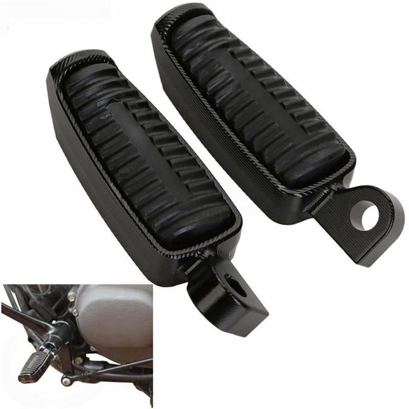 Precise Motorcycle For Sportster XL 883 XL1200 V-Rod Low Hugger Dyna Softa Aluminum Alloy Footpegs Black Footrests