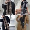 Vintage Leopards Print Tassels Scarf Soft Acrylic Neckerchief Warm Fashion Scarves for Women Warm Accessory