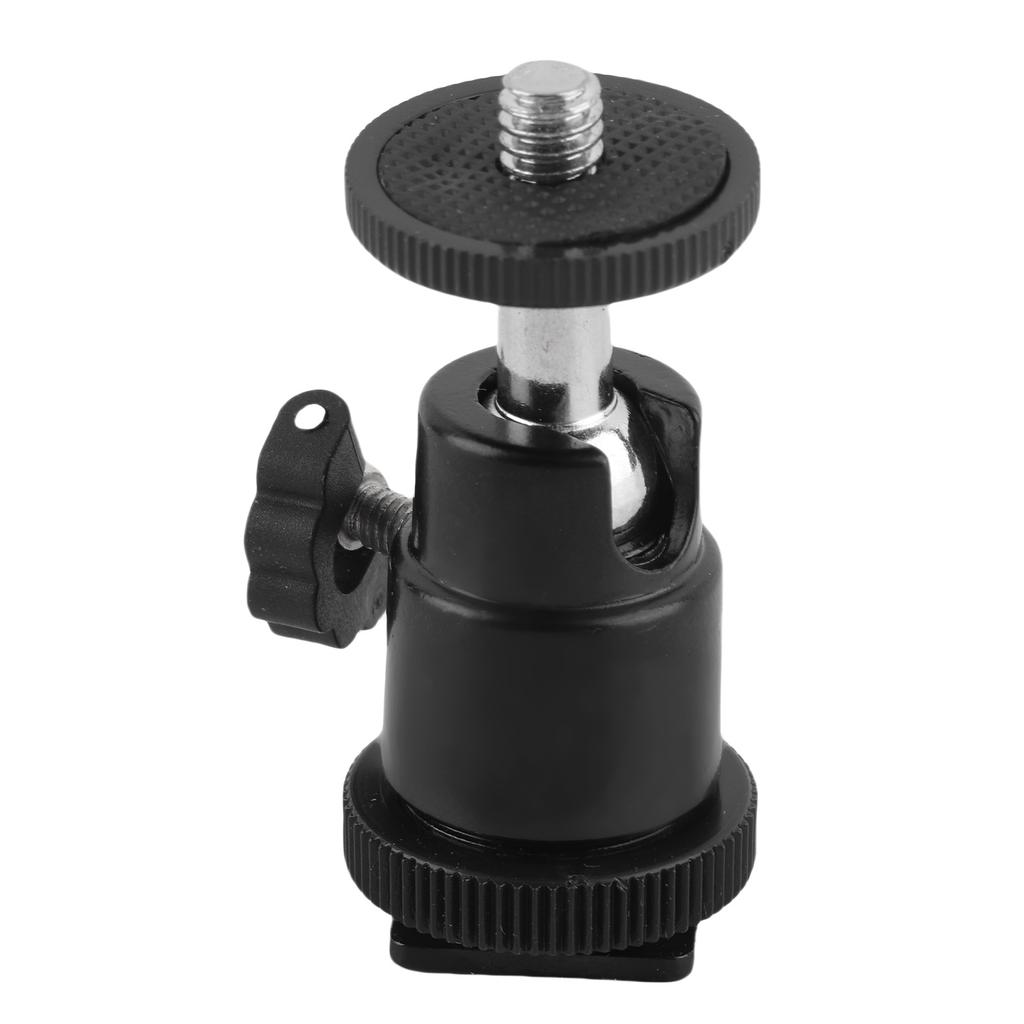 Camera Tripod 1 4 Hot Shoe Adapter Flash Light Bracket Holder Mount Cradle Ball Head With Lock