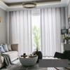 Tela de Cortina de Veludo Translúcida Privacidade Tela de Janela Sala de Estar Quarto Varanda Cortinas Plissadas Protetoras do Sol