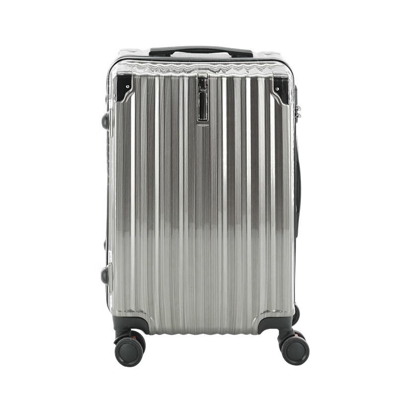OLOMM Unisex Zipper Luggage with Spinner Wheels