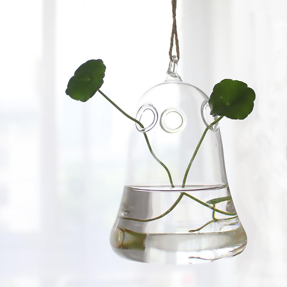 1Pcs Creative Hanging Glass Vase Transparent Hydroponic Container Terrarium Flower Plant Pot Garden Home Wedding Decoration