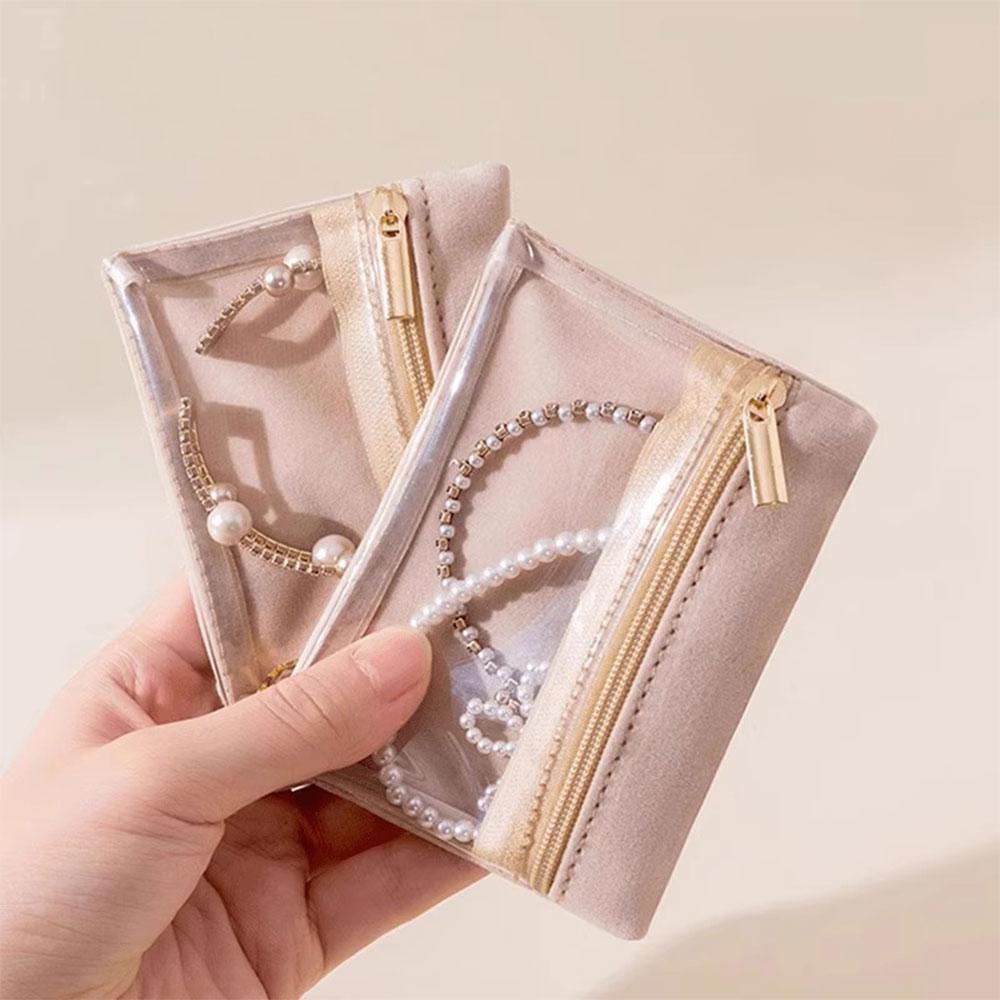 Podróżna saszetka do przechowywania na suwak Torba do przechowywania kolczyków, bransoletek, naszyjników Organizer na biżuterię