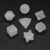 7Pcs/Set, Crystals Natural Platonic Solids Sacred Geometry Set, Polished Tumbled Stones Merkaba Star Kit for Reiki Chakra Balancing-Loose Gems Set