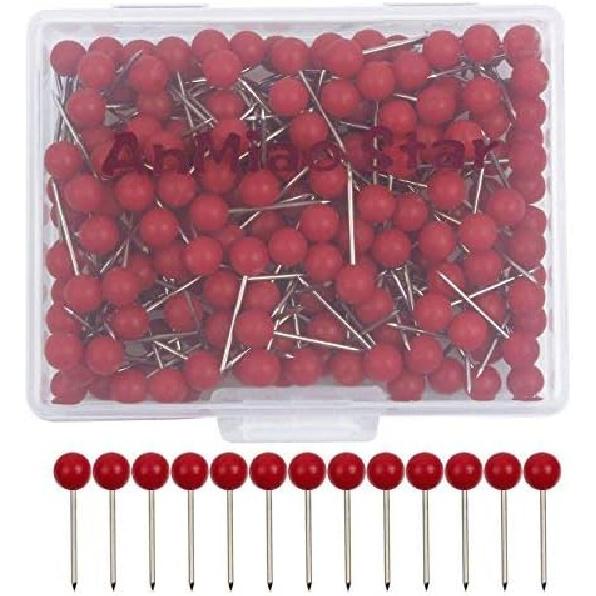 200Pcs 1/8 Inch Map Tacks (Purple)
