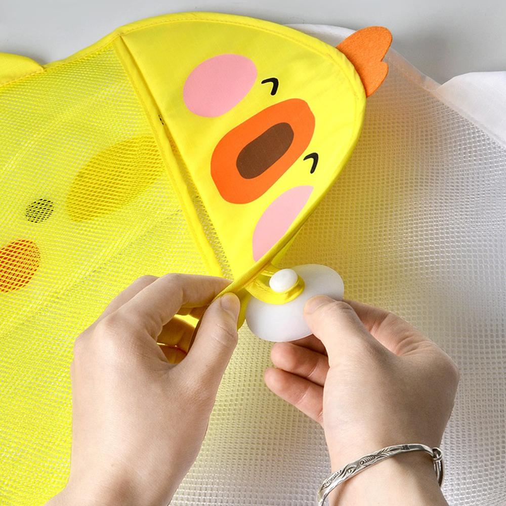 Baby Bath Toys Cute Duck Mesh Net Toy Storage Bag Strong With Suction Cups Bath Game Bag Bathroom Organizer Water Toys for Kid