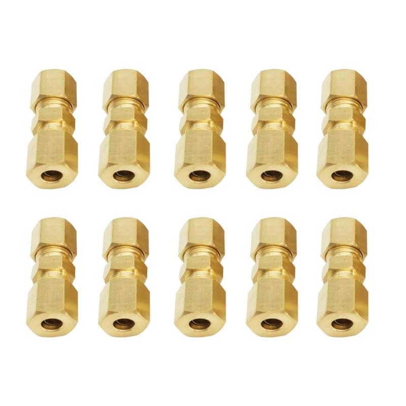 

10Pcs Brake Line Adapter Fittings 4.75mm Brake Line Connectors Compression Tube Fitting Assortment for Vehicle Repairing 1