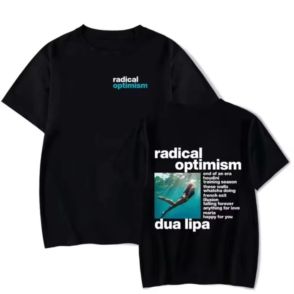 

2025 Summer New Y2K Top Radical Optimism Tour TShirt Fashion Outdoor Casual Short Sleeve Crew Neck TShirt Large Size 4XL