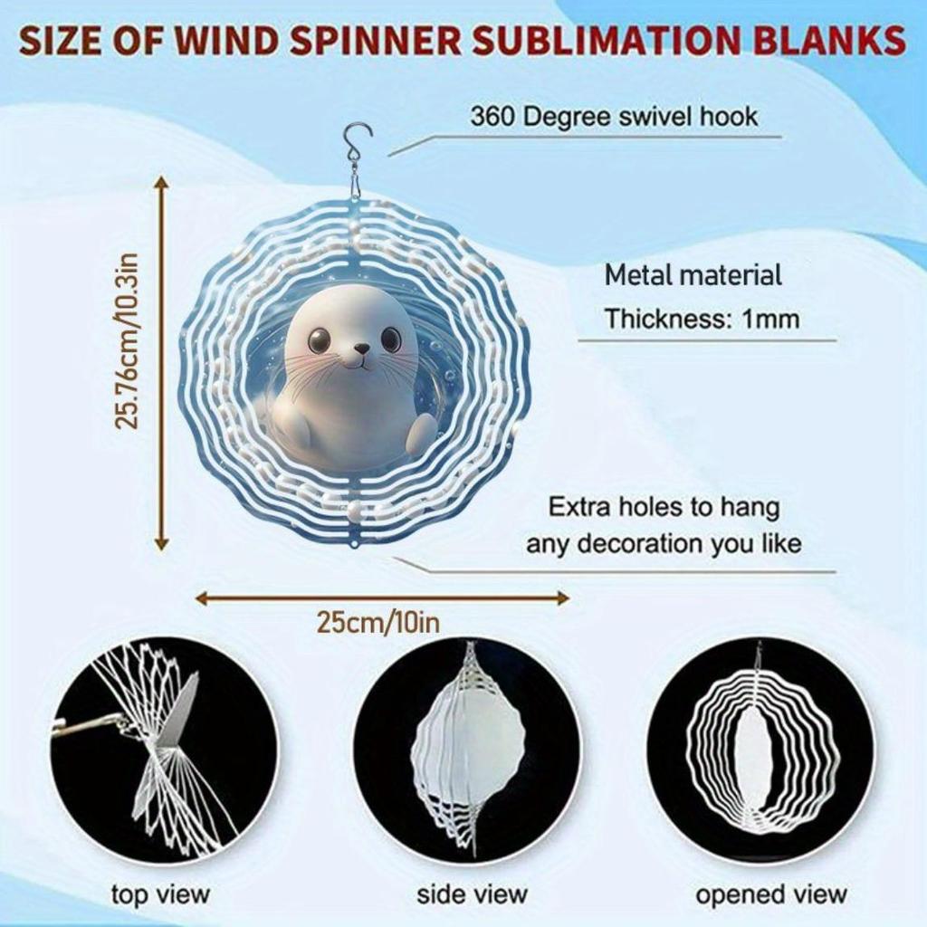 Classic Pearl Seal Pattern Metal Wind Chime Outdoor Hanging Decor Kinetic Wind Spinner Christmas Thanksgiving Holiday Gift for Home Garden