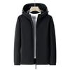 Men's 2026 Trendy Three-Proof Hooded Windbreaker: Heavy-Duty, Unisex, Functional, Loose-Fit Jacket for Spring/Autumn.