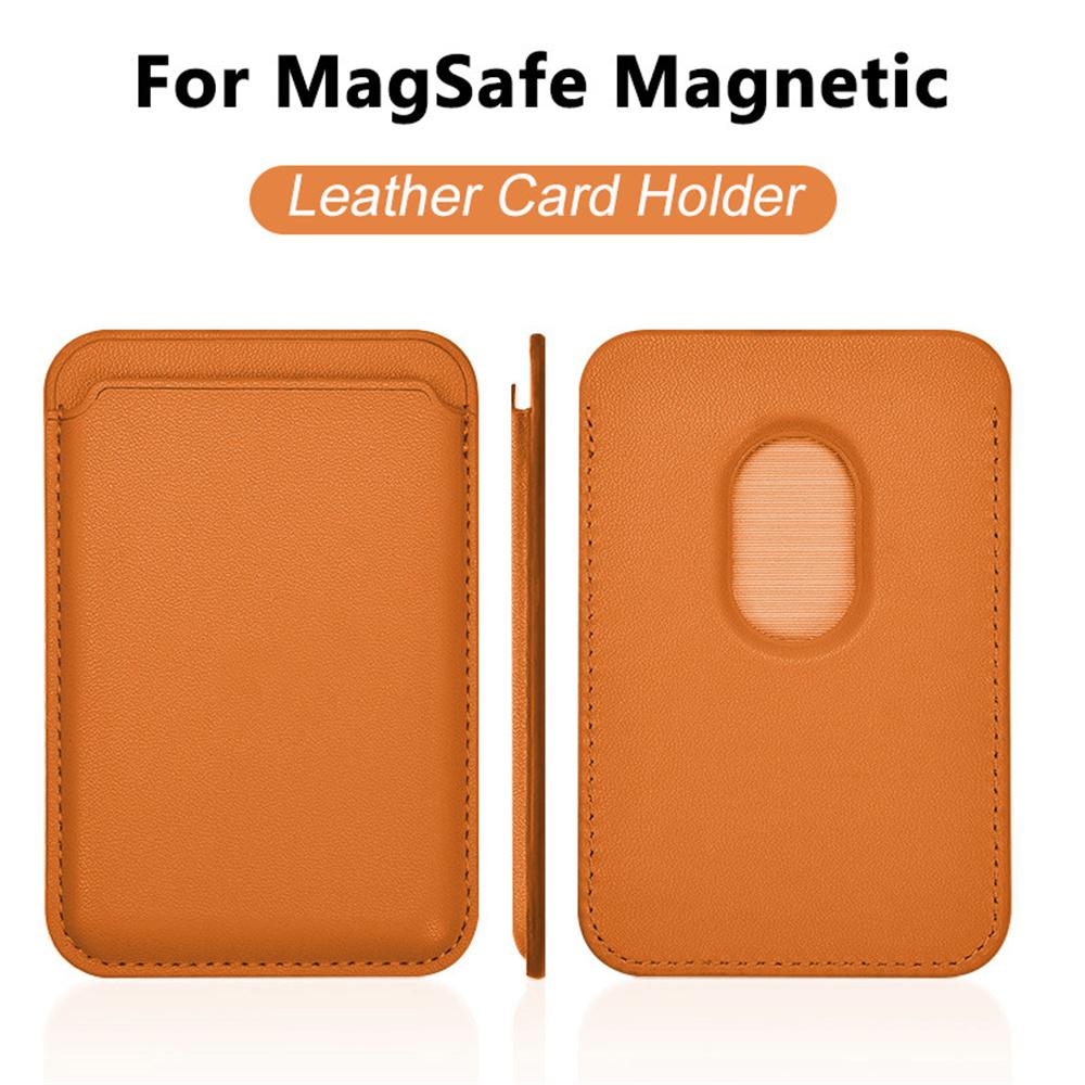 Universelle Kartenhalter-Tasche Für Alle Smartphones Für Magsafe Kabelloses Laden Magnetisches Telefon Leder-Geldbörse Kartenclip Zubehör