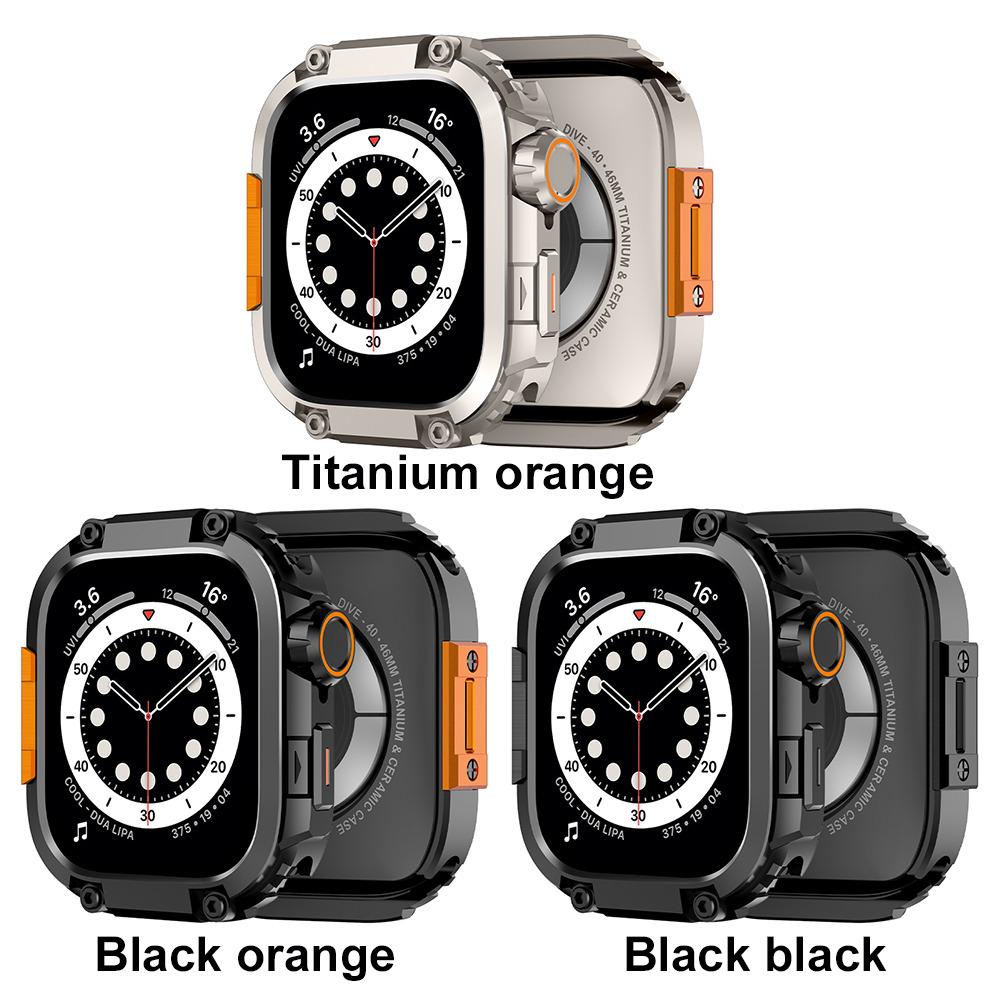 Aluminum Alloy Case for Apple Watch Series 11 10 46mm Metal Full Coverage Bumper Case for Iwatch 10 46MM Protective Shell Hollow