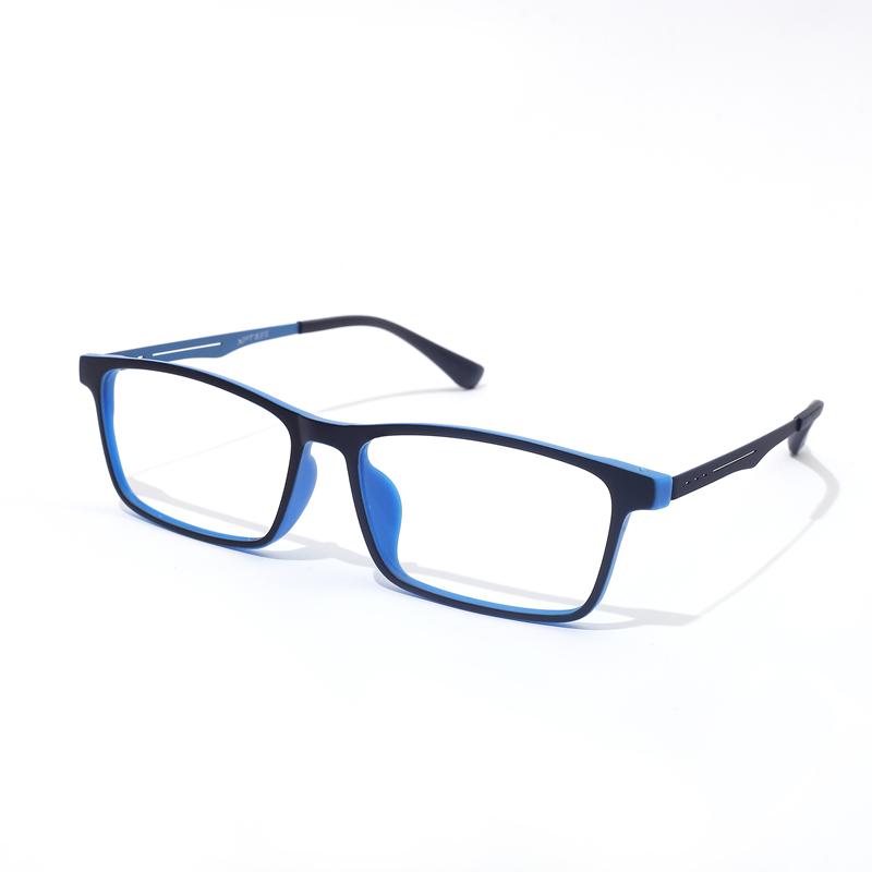 Super Light Titanium Square Glasses Frame Comfortable Rubber Eyewear Optical Prescription Glasses for Men and Women
