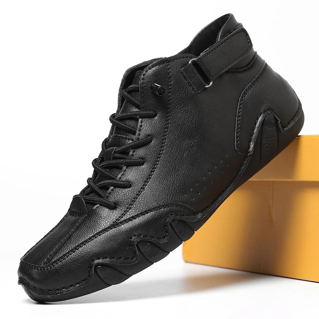 Fashion Men's Nude Boots Fashionable Stitching Lightweight Comfortable Soft Upper for Daily Wear Casual Street Style Walking Men Shoes