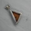 Tringle Shape Brown Simbirsite 925 Sterling Silver Pendant Jewelry, Handmade Boho Style Pendant