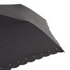 Francfranc Folding Black and Rain with Silver Ribbon Heart Design Umbrella, 50cm, (Sun Umbrella)