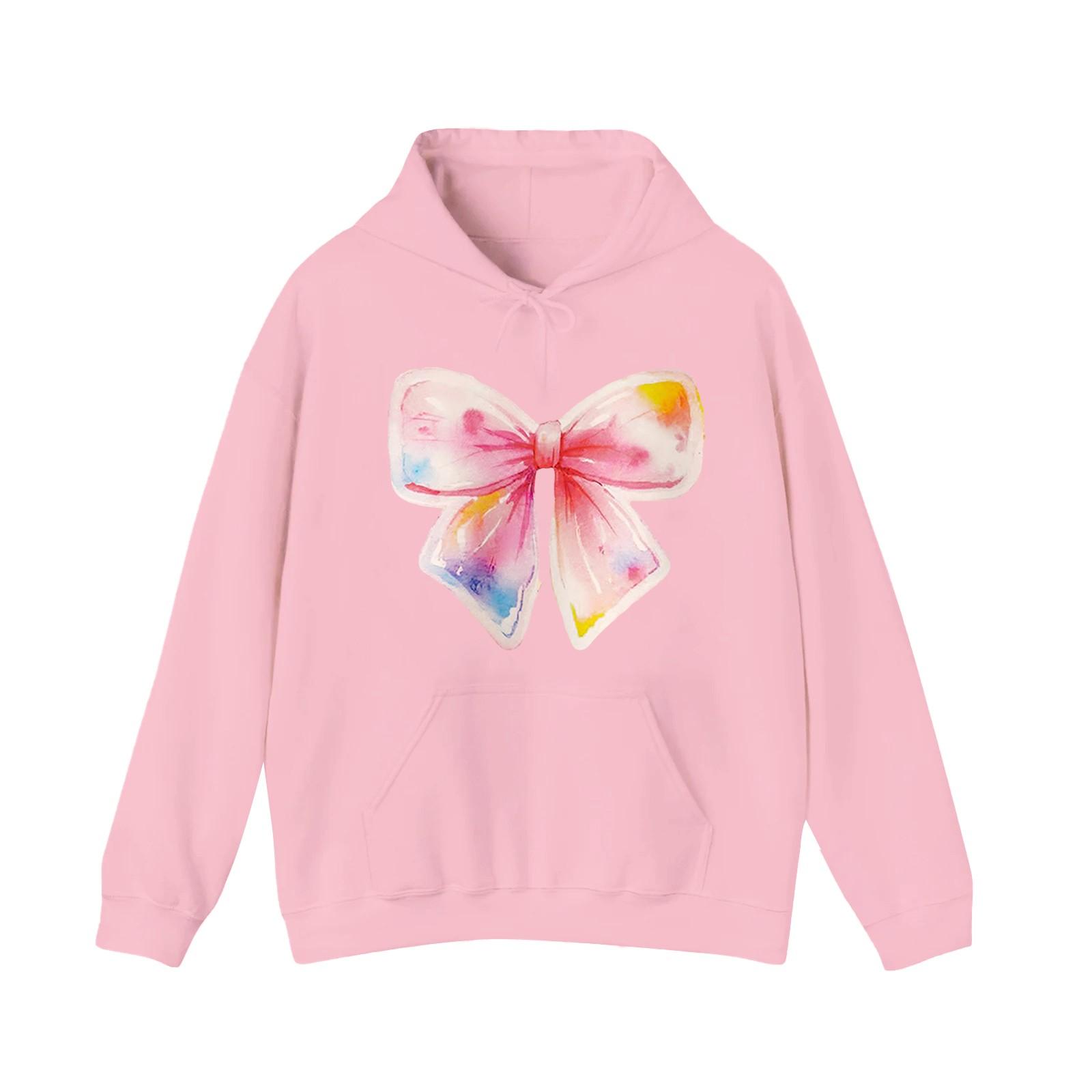 

Женская однотонная толстовка с длинным рукавом и круглым вырезом, повседневная удобная свободная легкая женская толстовка 100 розовый