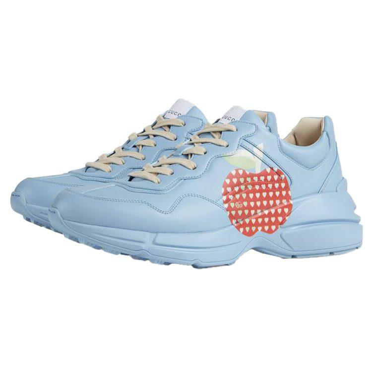 Gucci Rhyton Low Top Casual Shoes Men's Blue 666195 2SH00 4820