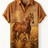 Men's Printed Beach Shirt Lightweight Breathable Fabric Summer Casual Wear