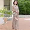 2026 Summer Fashion: Elegant Two-Piece Wide-Leg Pants Set for Middle-Aged and Elderly Women