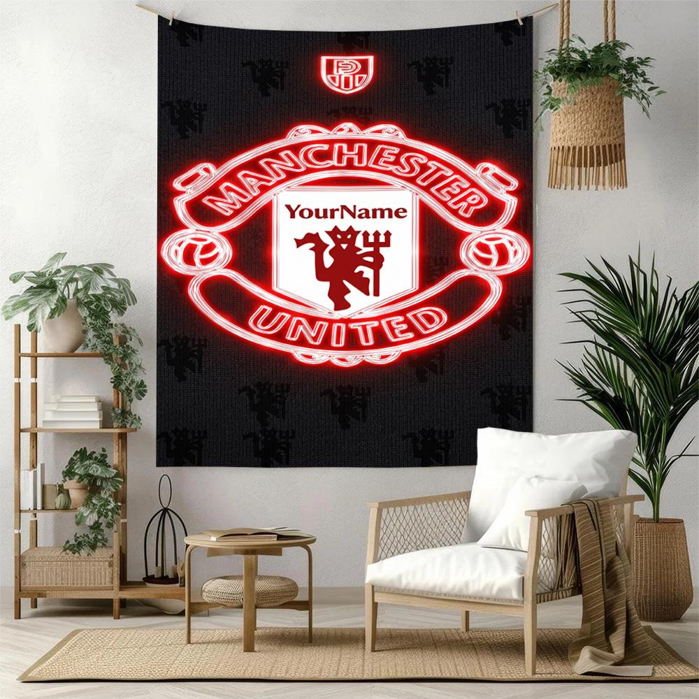 Manchester Custom Your Name Wall Decor Tapestry Art For Pet Memorial Birthdaywedding Party Backdrop Family Gift