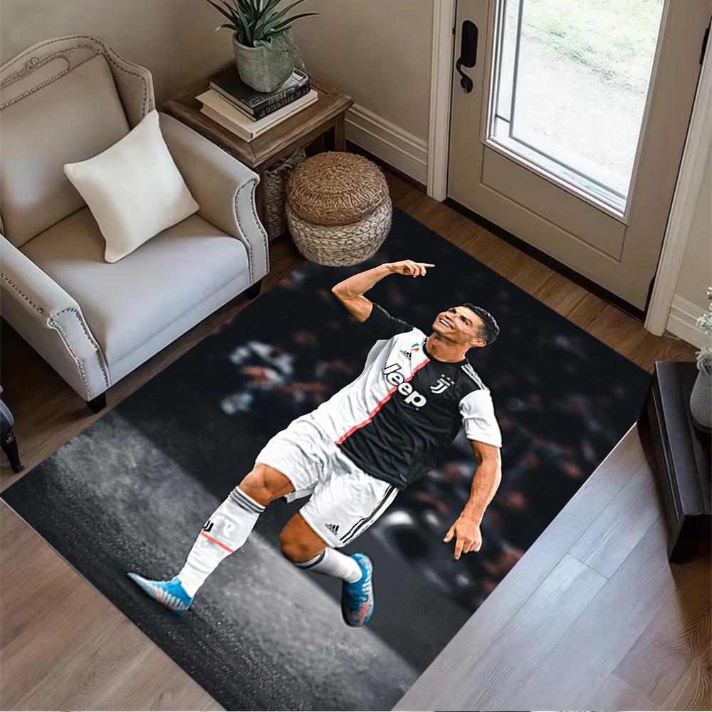 Ronaldo Juventus Action Floor Mat Design for Playrooms Living Rooms Entryway Study Room Anti-slip Rug Decorate Offices Wedding Party Gift