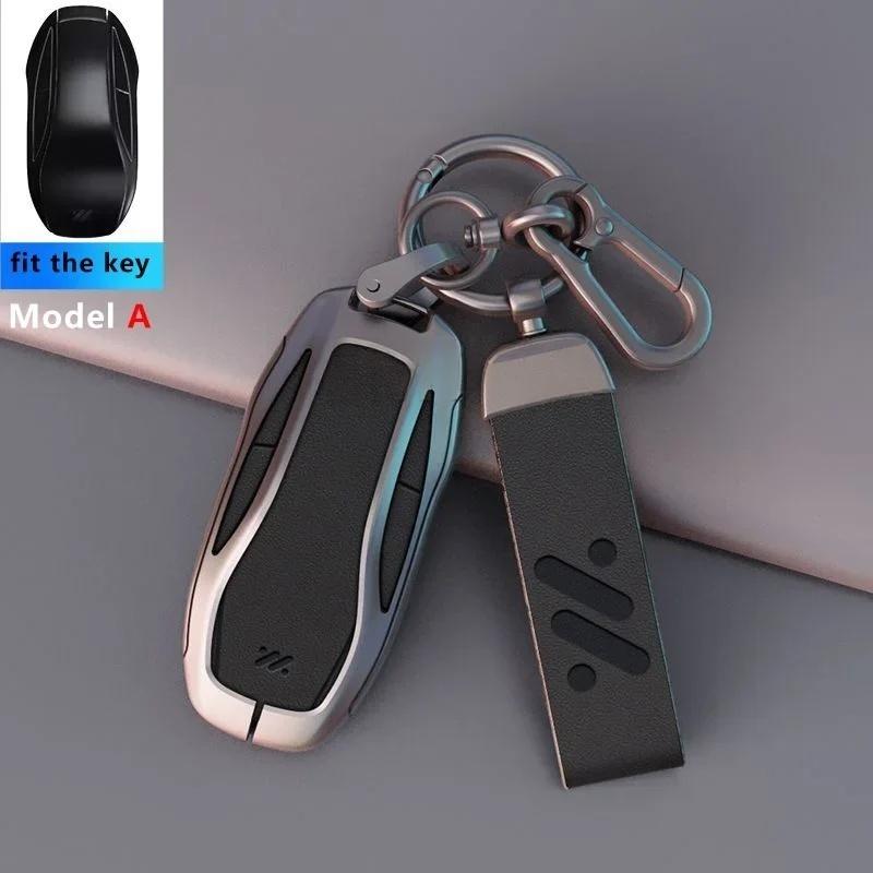 Zinc Alloy Leather NFC Key Case for IM LS6 MAX LS7 PRO L7 Dynamic Car Remote Protection Cover Bag Shell Keychain Accessories
