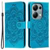 For Xiaomi Poco M6 Pro 4G/Redmi Note 13 Pro 4G Case PU Leather Mandala Imprinted Design Wallet Phone Cover