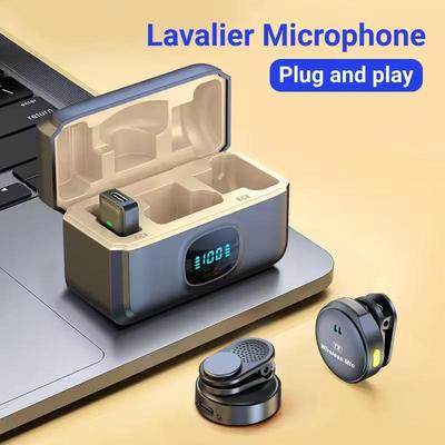 Kabelloses Lavalier-Mikrofon 2,4G Kabelloses Mikrofon Magnetisches Saugmikrofon Duales Rauschunterdrückungsmikrofon für Videoaufnahmen